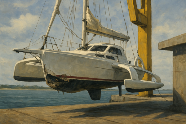 Mike Horn épreuve du trimaran