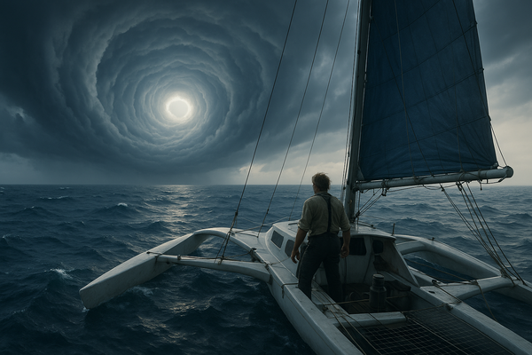 Oeil du cyclone océan indien