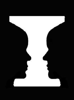Illusion d'optique vase ou visage