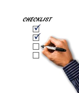 checklist to do list productivité
