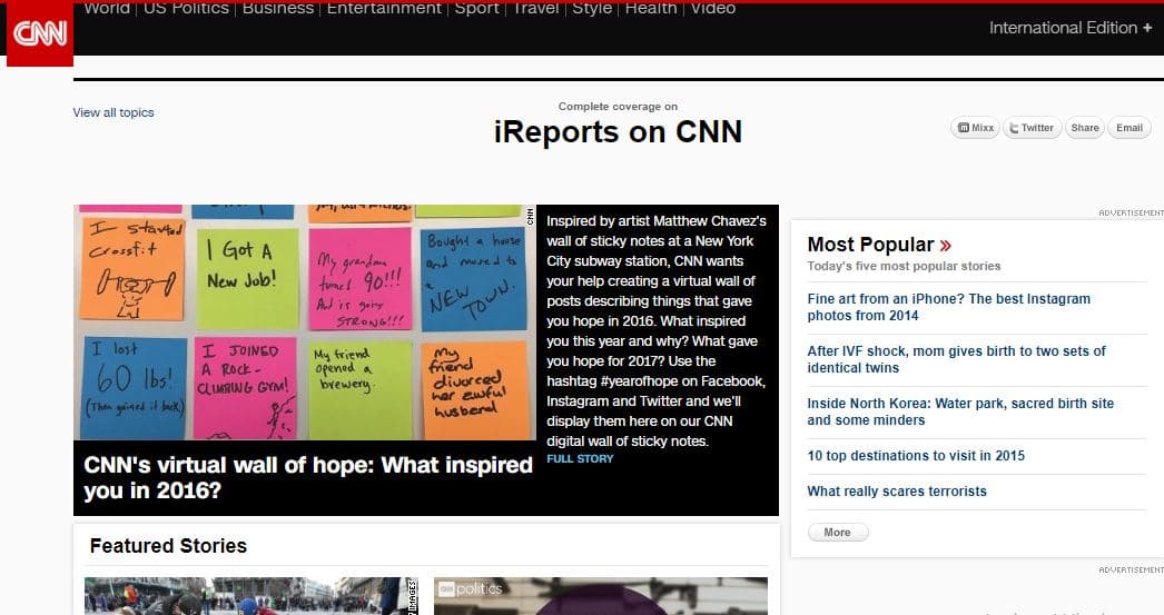 Le blog IReports de CNN